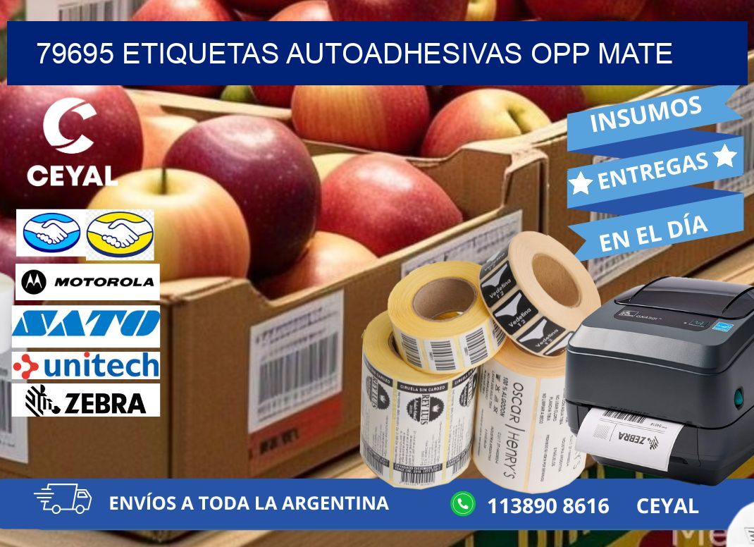 79695 etiquetas autoadhesivas Opp Mate