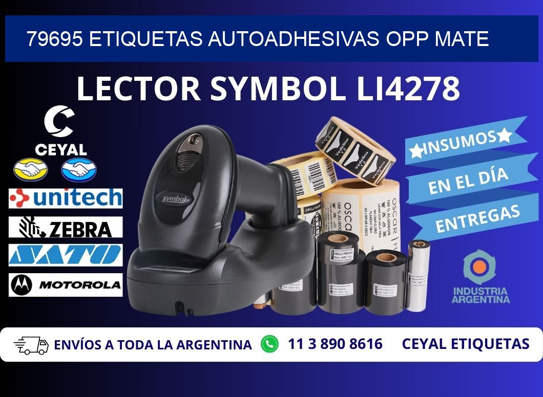 79695 etiquetas autoadhesivas Opp Mate
