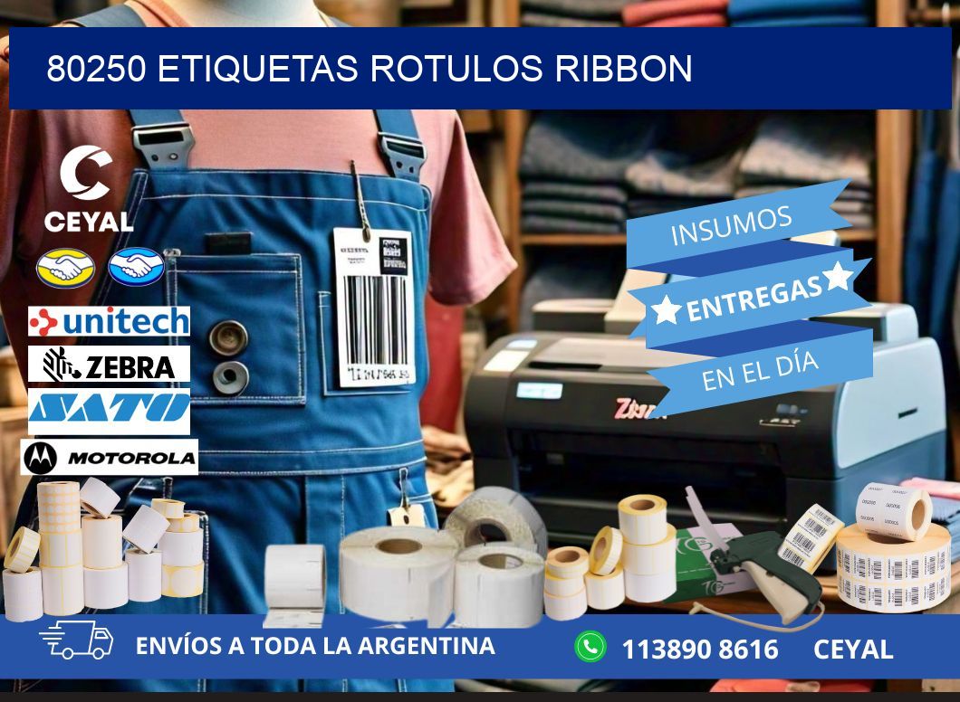 80250 Etiquetas rotulos ribbon