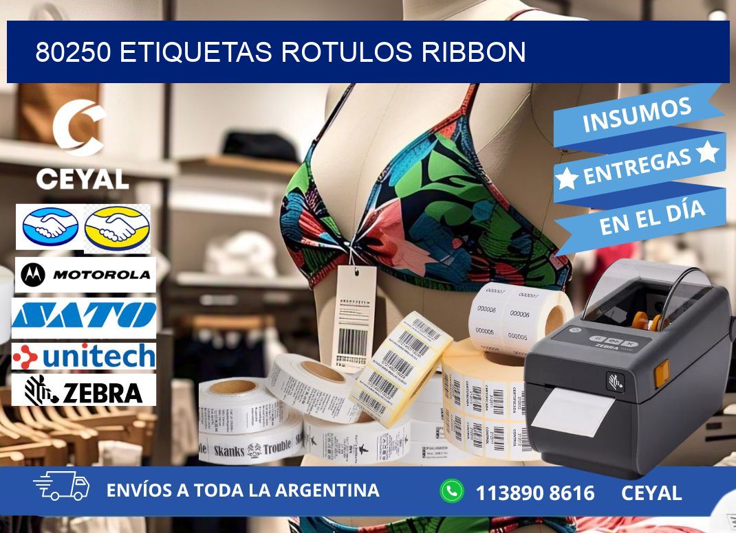 80250 Etiquetas rotulos ribbon