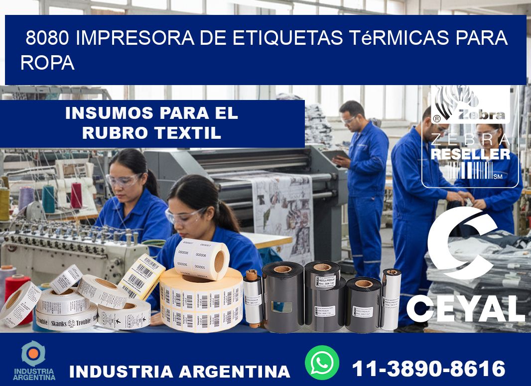 8080 impresora de etiquetas térmicas para ropa