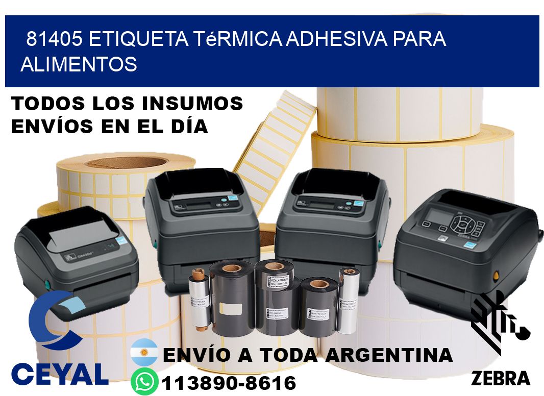 81405 Etiqueta térmica adhesiva para Alimentos