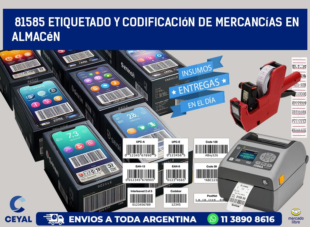 81585 Etiquetado y codificación de mercancías en almacén
