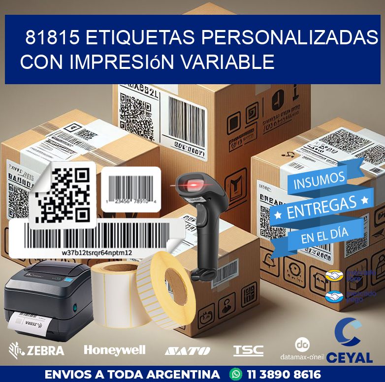 81815 etiquetas personalizadas con impresión variable