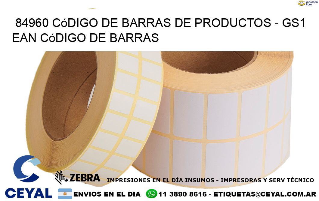 84960 Código de Barras de productos – GS1 ean Código de Barras