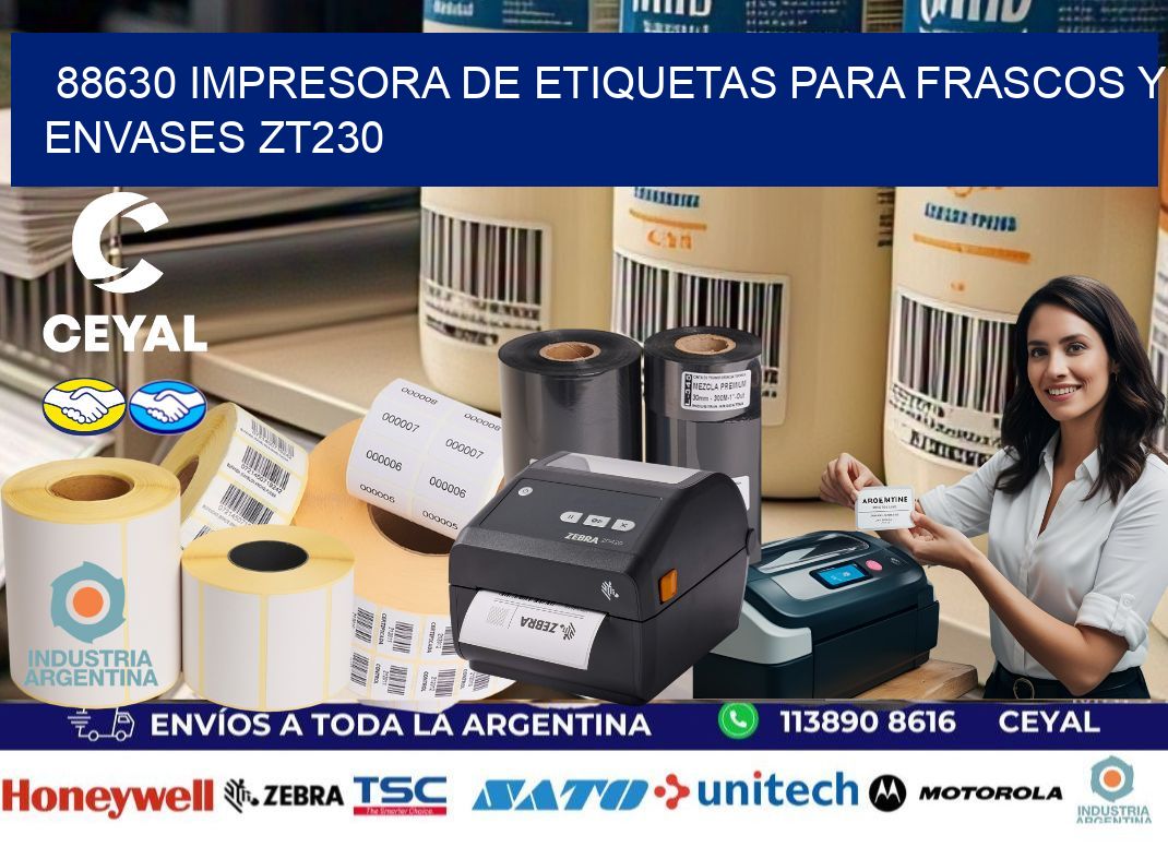 88630 impresora de etiquetas para frascos y envases ZT230