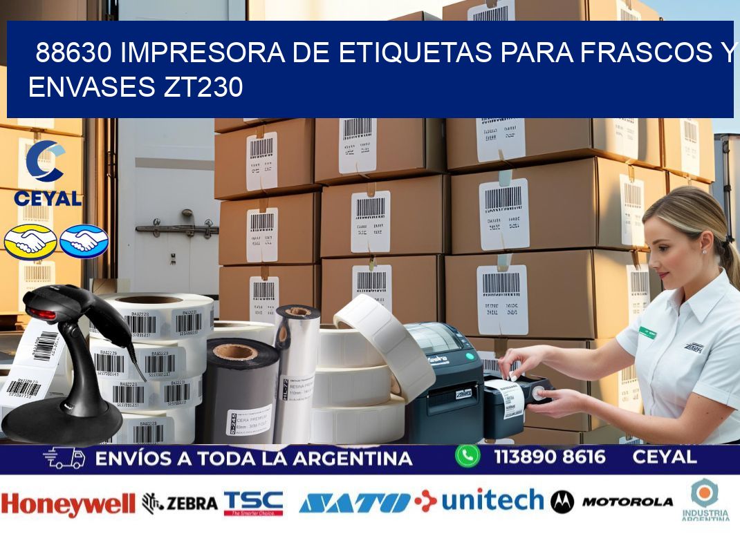 88630 impresora de etiquetas para frascos y envases ZT230
