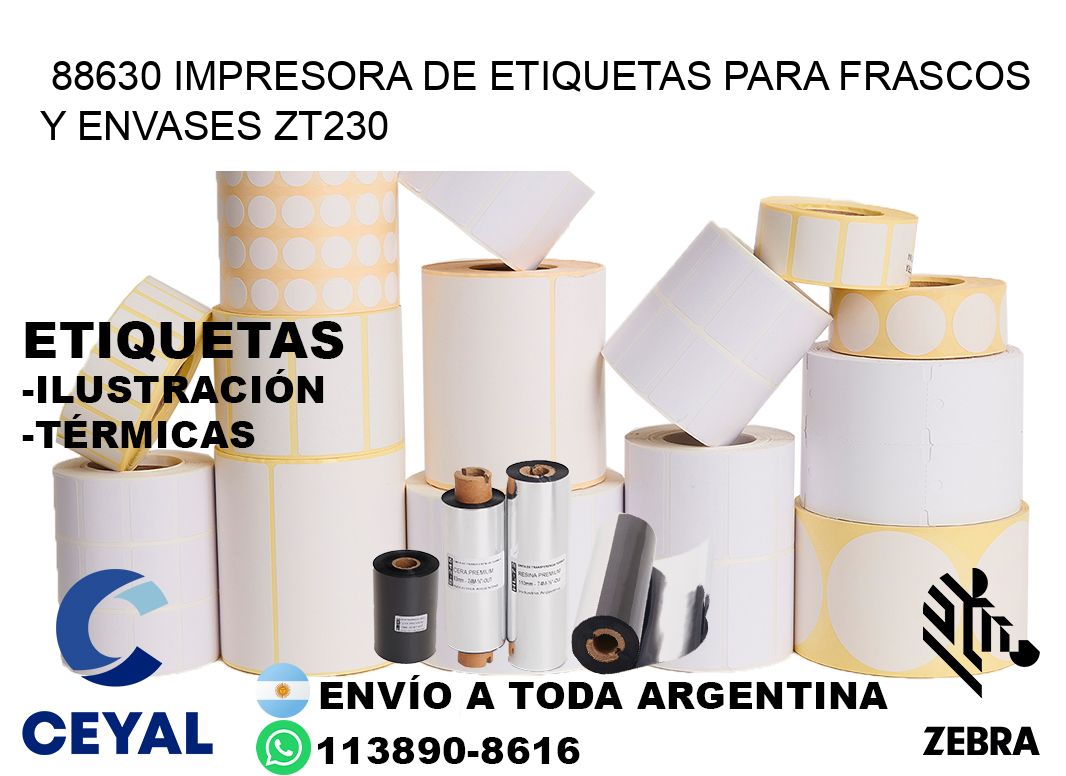 88630 impresora de etiquetas para frascos y envases ZT230