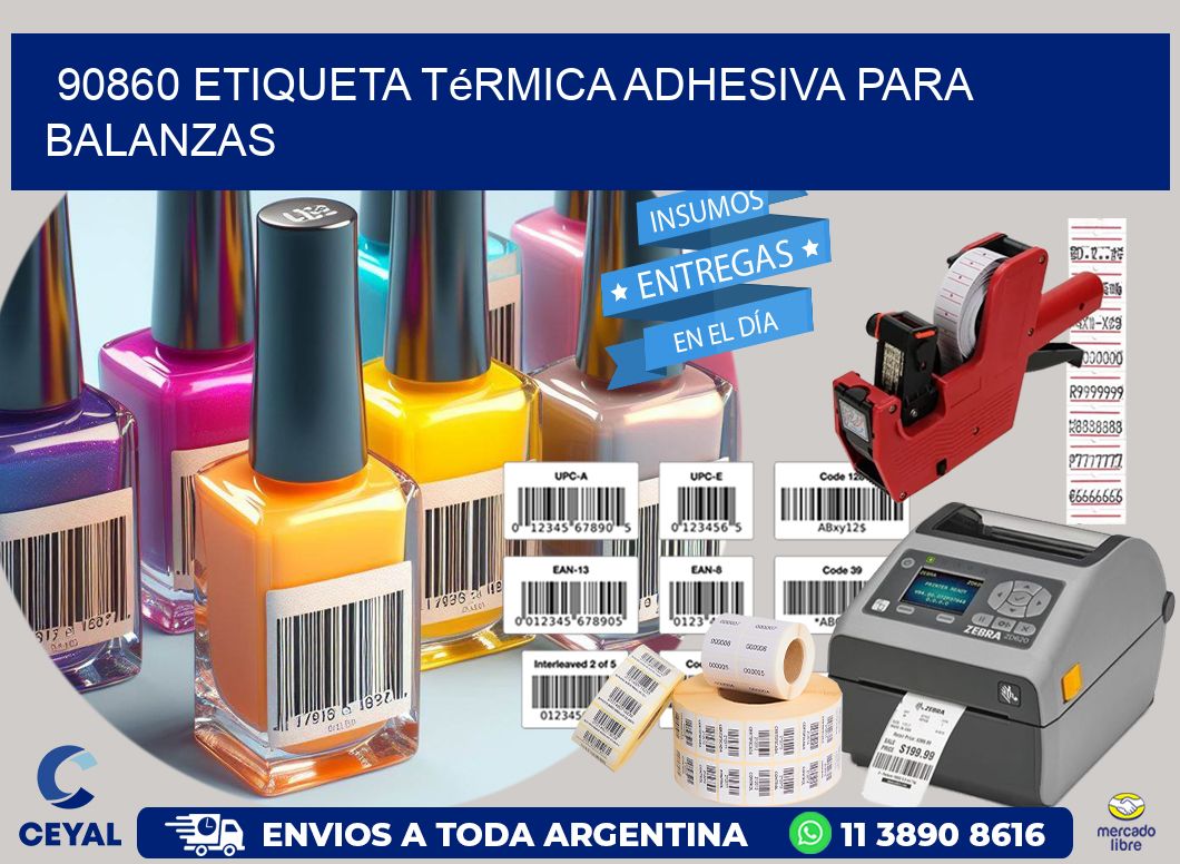90860 Etiqueta térmica adhesiva para balanzas