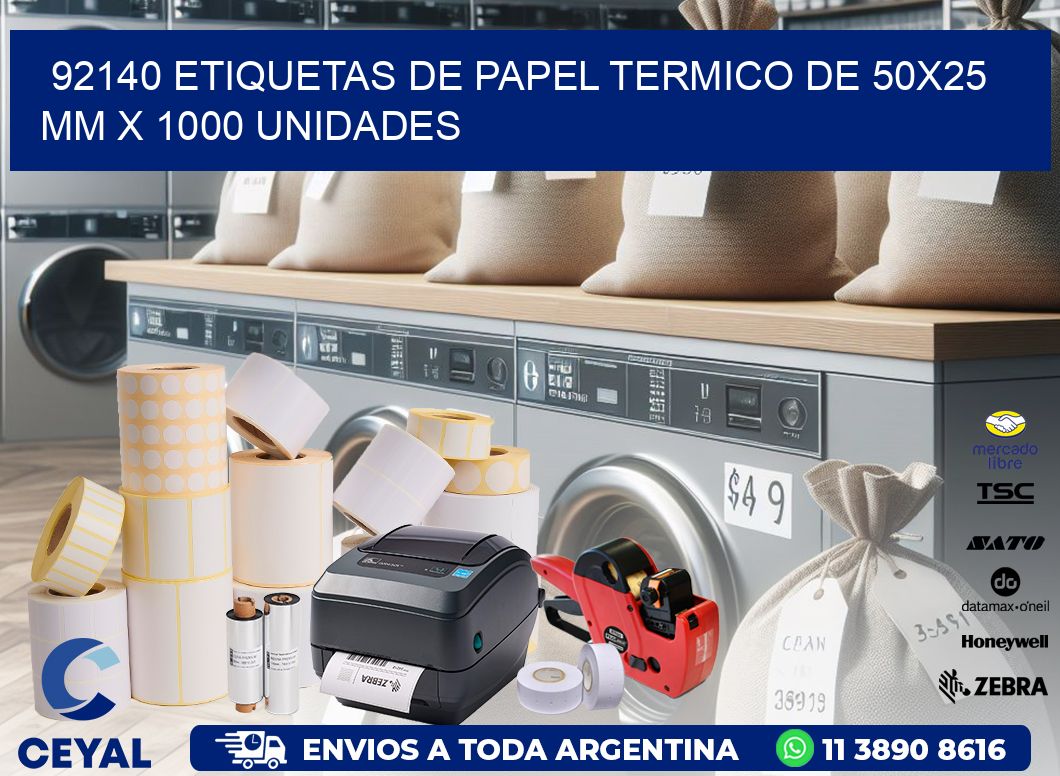 92140 Etiquetas De Papel Termico De 50×25 Mm X 1000 Unidades