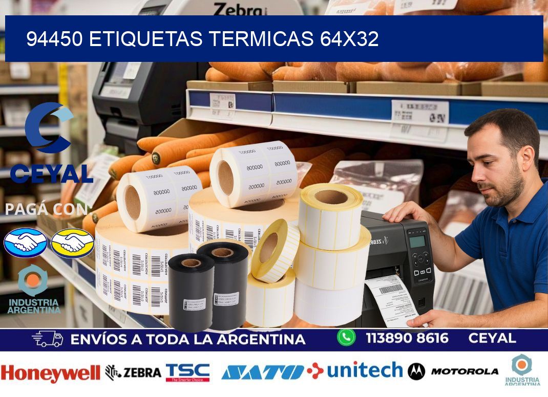 94450 etiquetas termicas 64x32