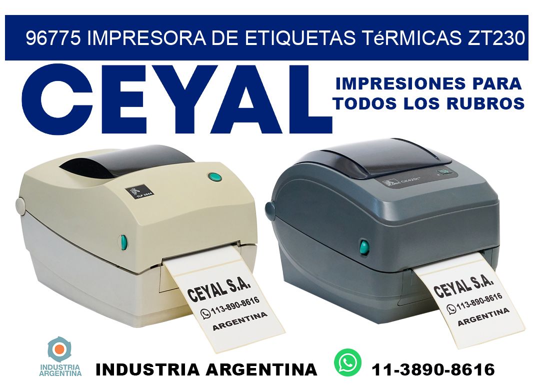 96775 Impresora de etiquetas térmicas ZT230