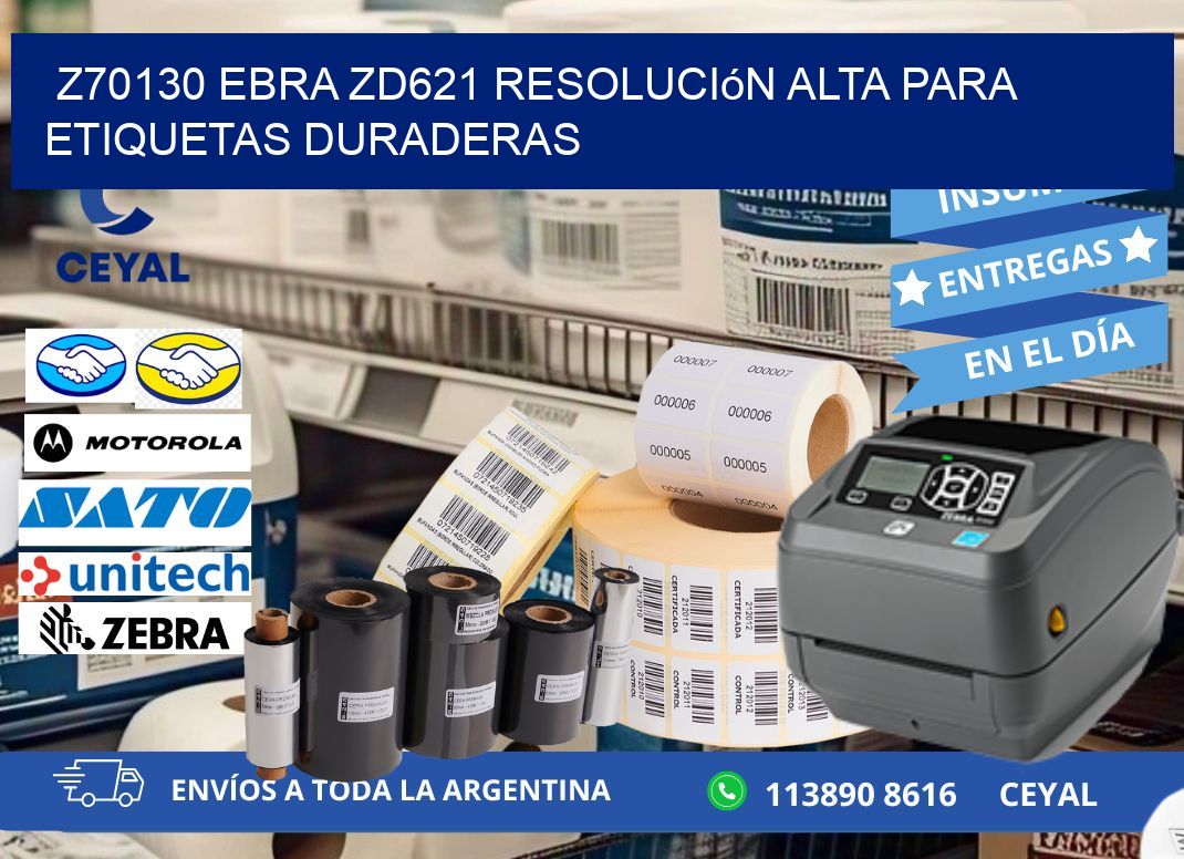 Z70130 ebra ZD621 resolución alta para etiquetas duraderas