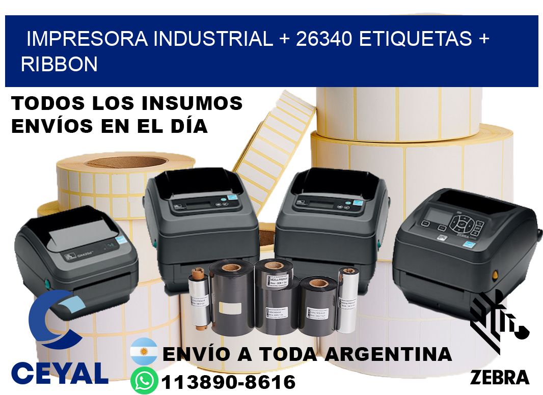 impresora industrial + 26340 etiquetas + ribbon