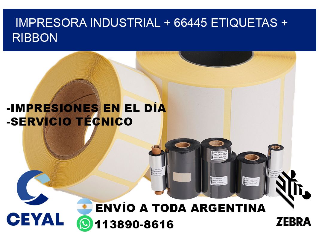 impresora industrial + 66445 etiquetas + ribbon