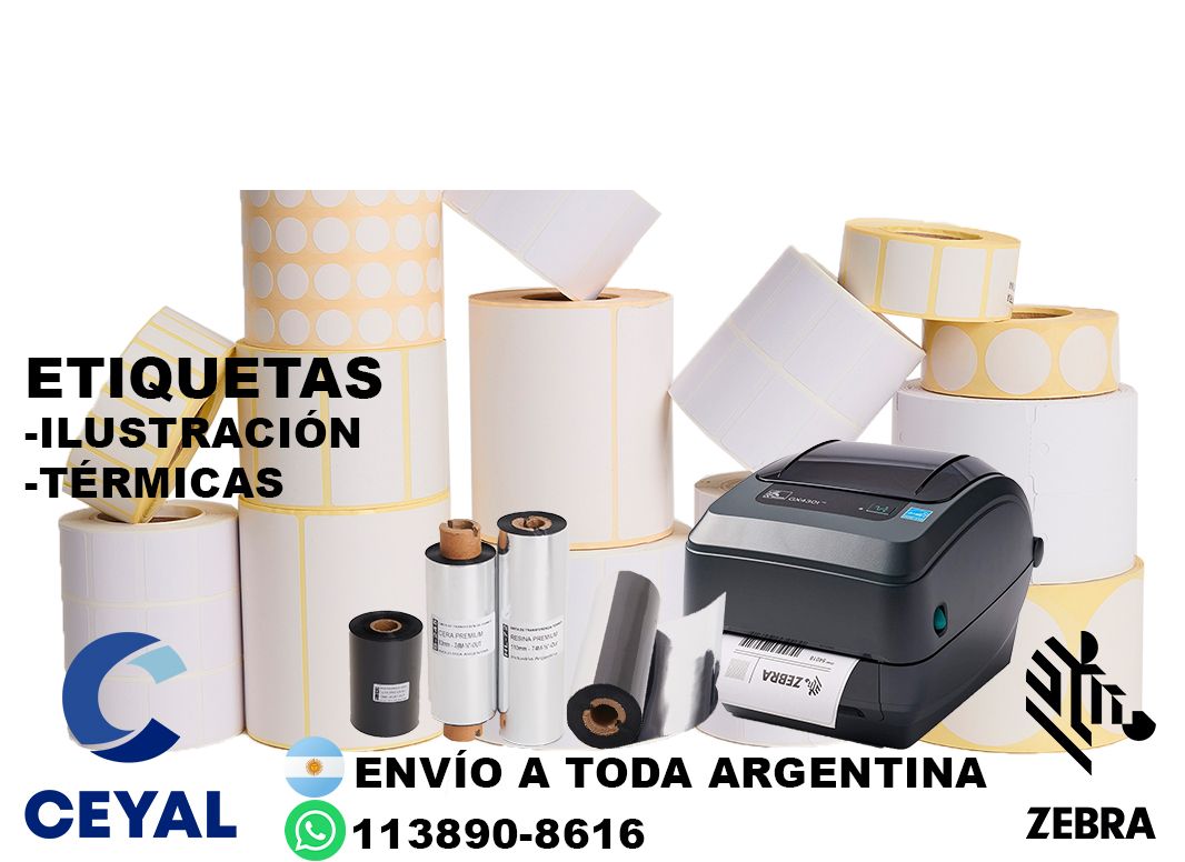 impresora zebra zm400 + 60150 etiquetas + ribbon