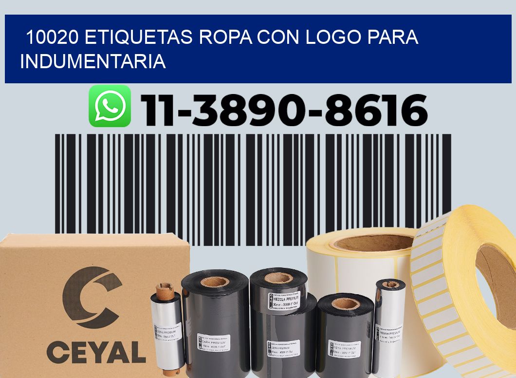 10020 Etiquetas ropa con logo para indumentaria