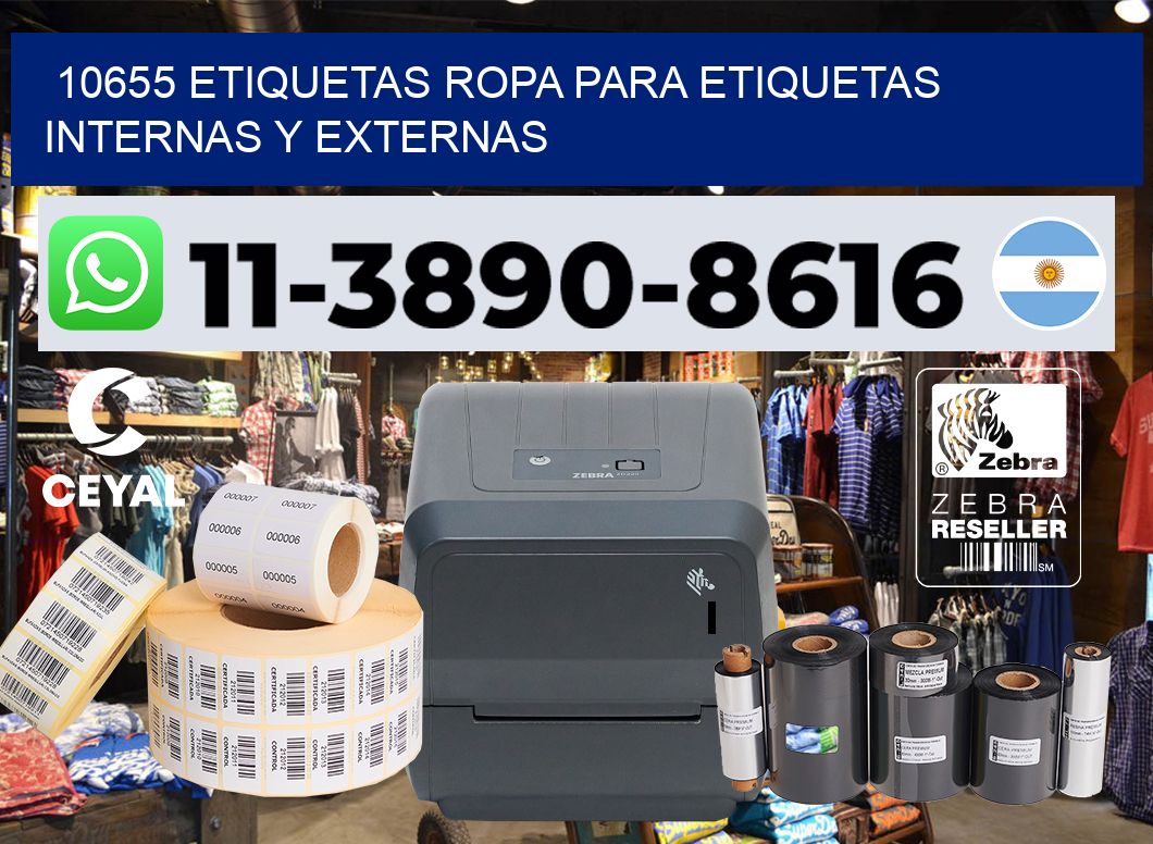 10655 Etiquetas ropa para etiquetas internas y externas