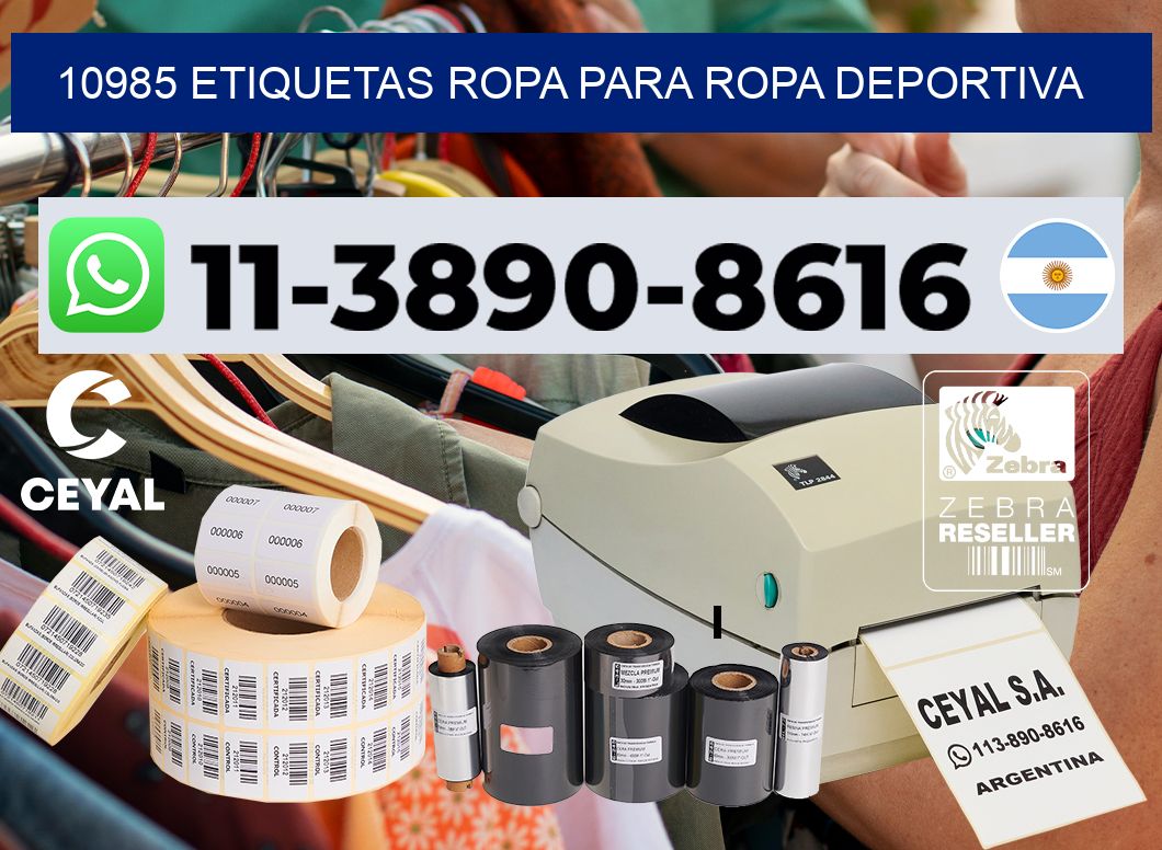 10985 Etiquetas ropa para ropa deportiva