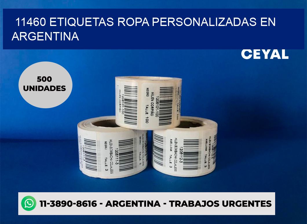 11460 Etiquetas ropa personalizadas en Argentina