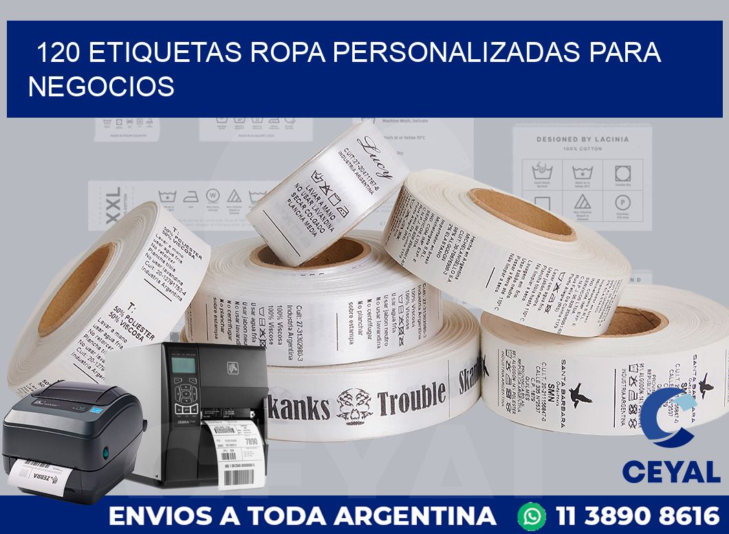120 Etiquetas ropa personalizadas para negocios