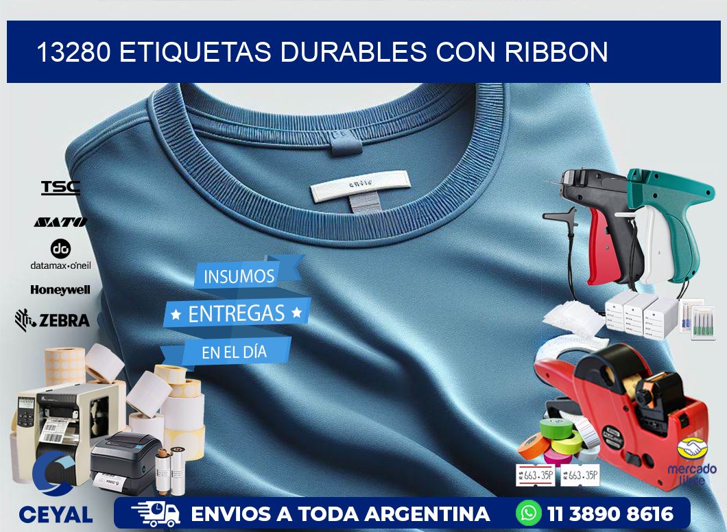 13280 etiquetas durables con ribbon