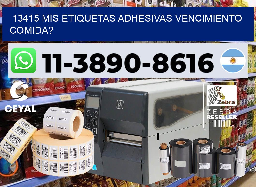 13415 mis etiquetas adhesivas vencimiento comida?