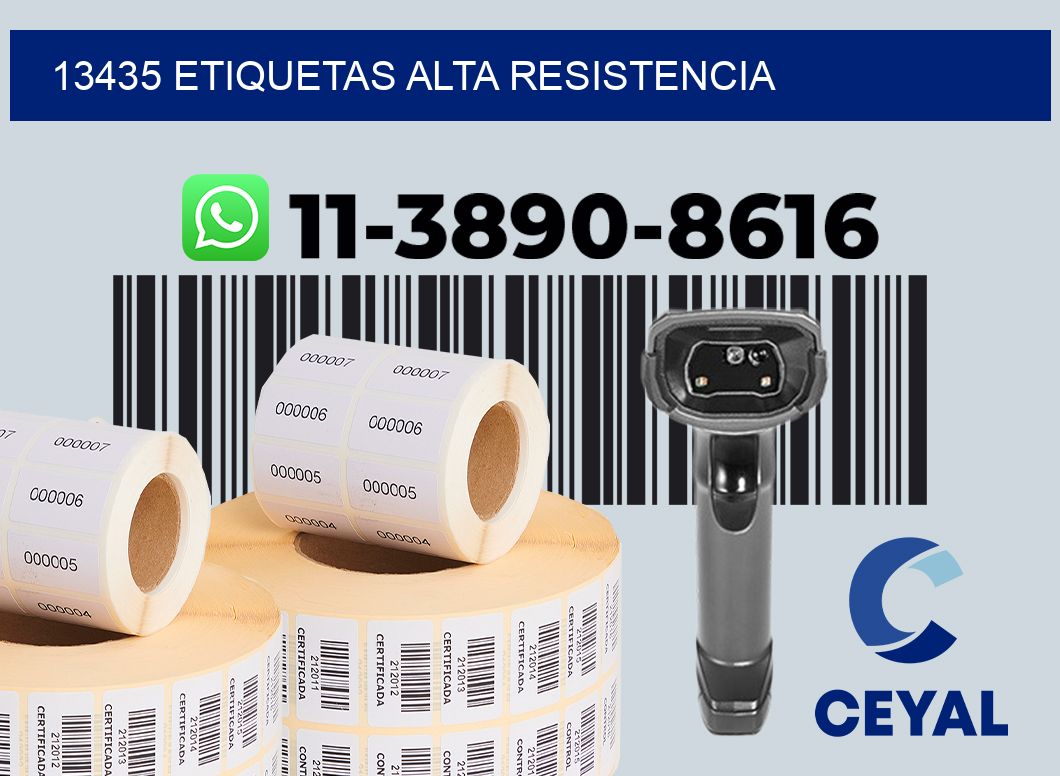 13435 etiquetas alta resistencia