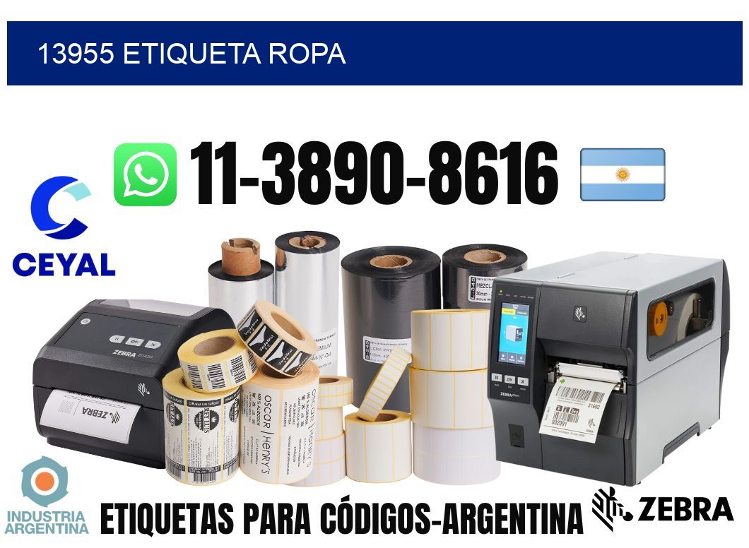 13955 etiqueta ropa