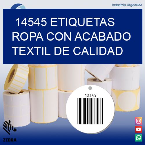 14545 Etiquetas ropa con acabado textil de calidad