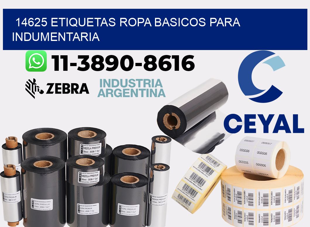 14625 Etiquetas ropa basicos para indumentaria