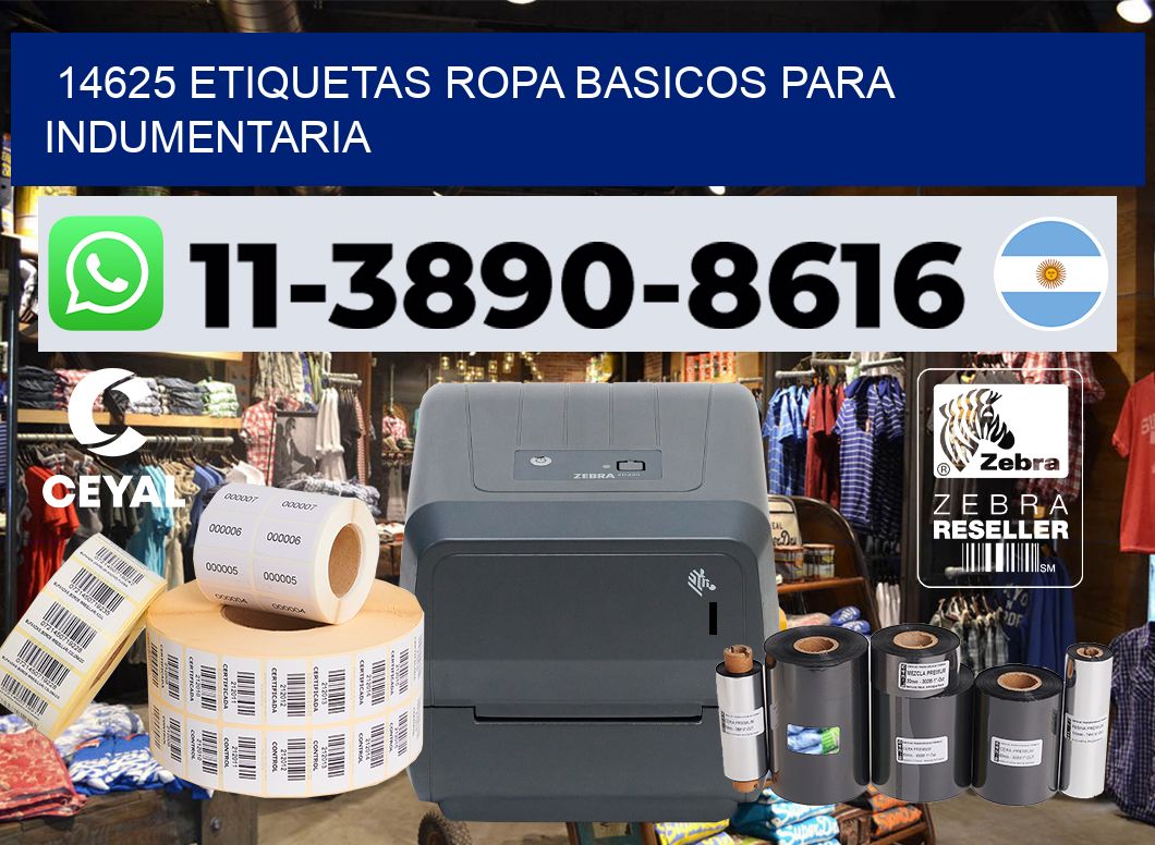 14625 Etiquetas ropa basicos para indumentaria