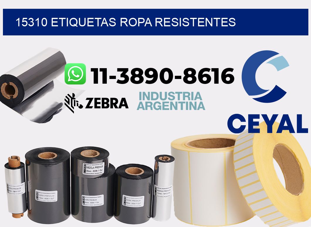 15310 Etiquetas ropa resistentes