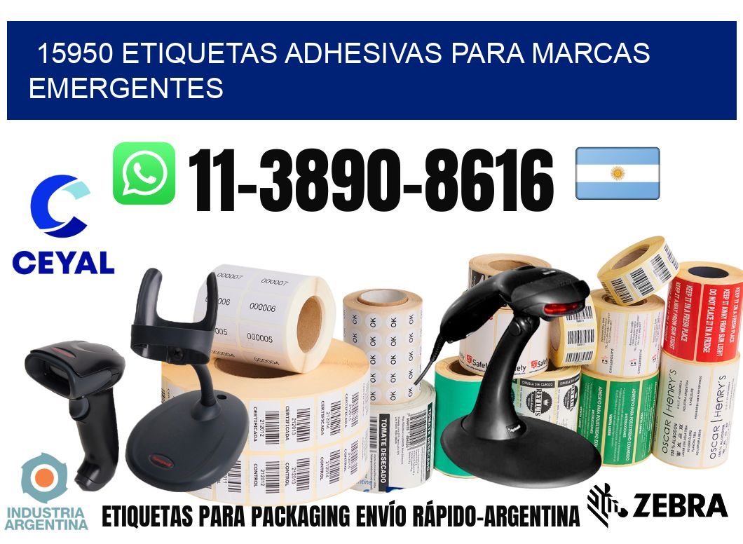 15950 Etiquetas adhesivas para marcas emergentes