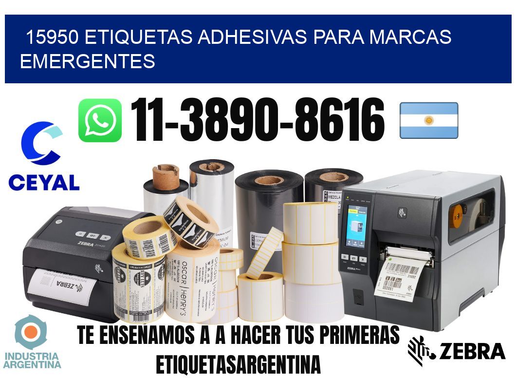 15950 Etiquetas adhesivas para marcas emergentes