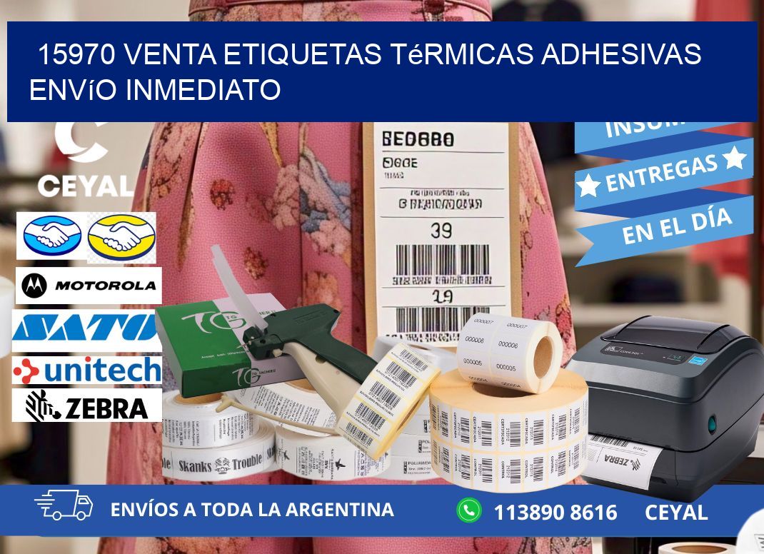 15970 venta etiquetas térmicas adhesivas envío inmediato