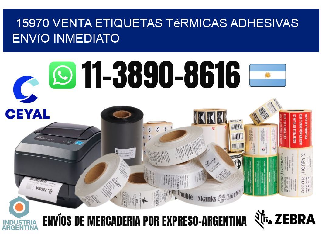15970 venta etiquetas térmicas adhesivas envío inmediato