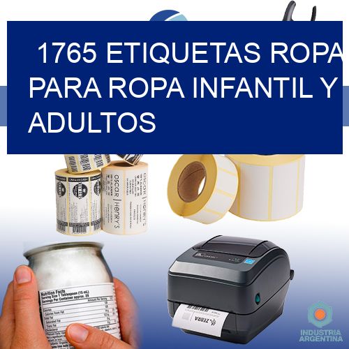1765 Etiquetas ropa para ropa infantil y adultos