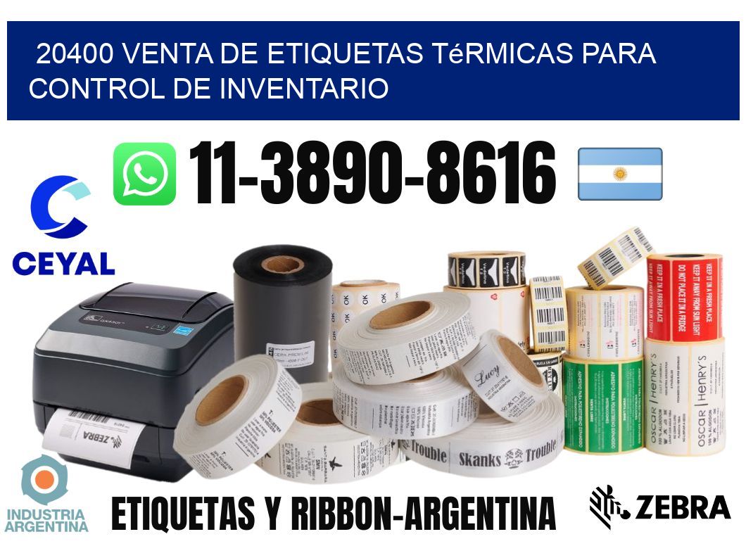 20400 venta de etiquetas térmicas para control de inventario