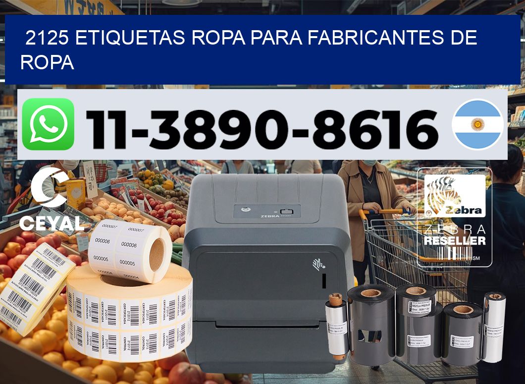 2125 Etiquetas ropa para fabricantes de ropa