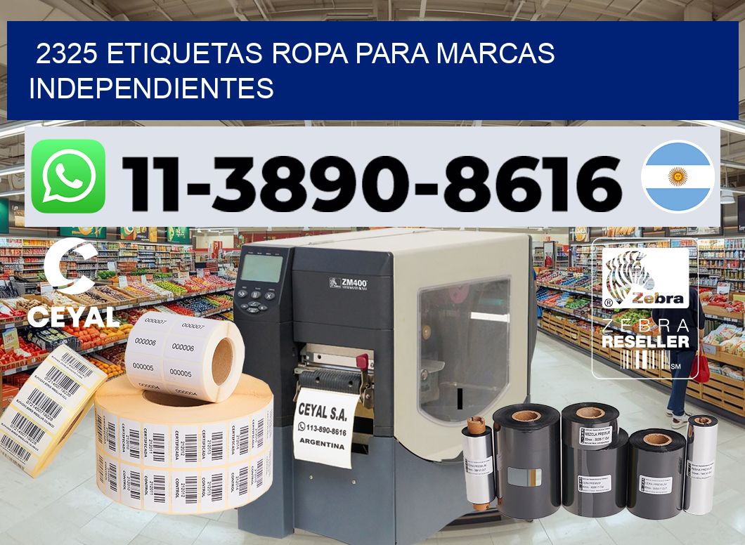 2325 Etiquetas ropa para marcas independientes