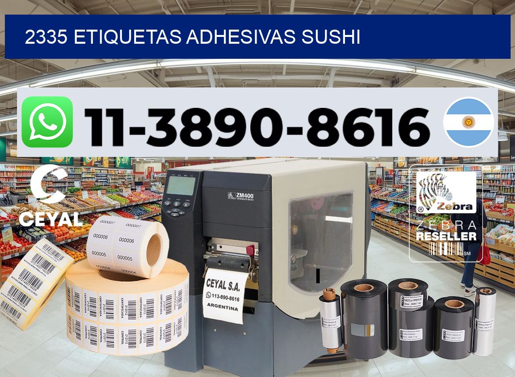 2335 etiquetas adhesivas sushi