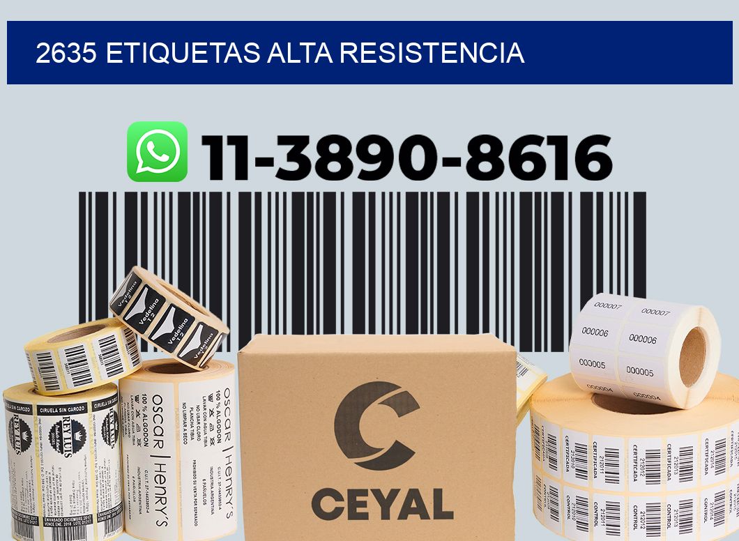 2635 etiquetas alta resistencia