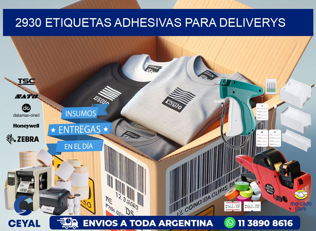 2930 etiquetas adhesivas para deliverys