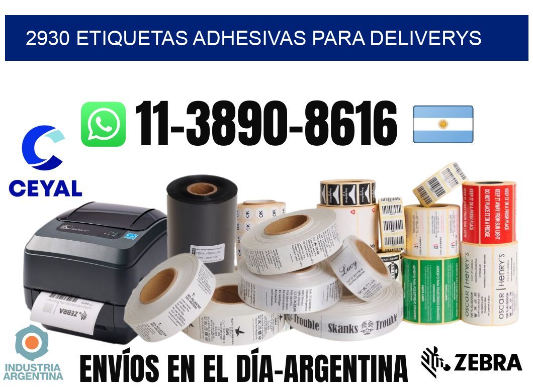 2930 etiquetas adhesivas para deliverys