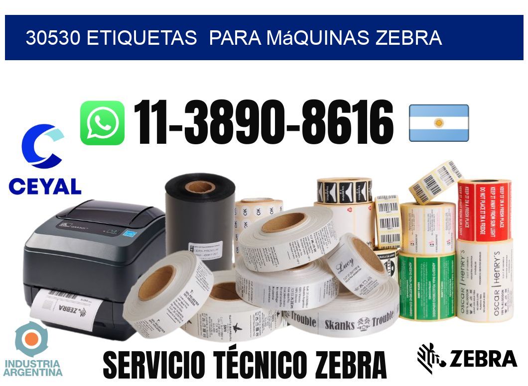 30530 etiquetas  para máquinas Zebra
