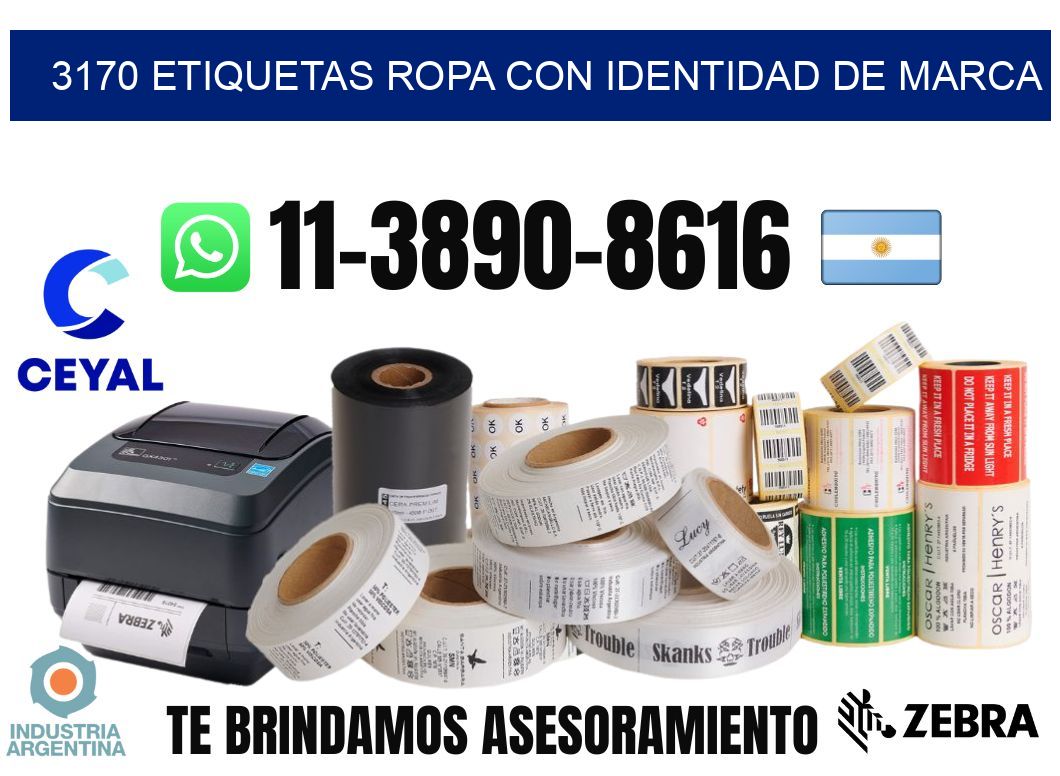3170 Etiquetas ropa con identidad de marca