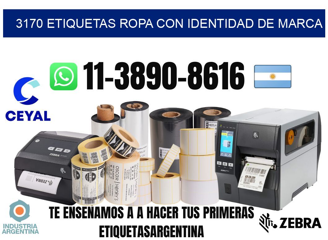 3170 Etiquetas ropa con identidad de marca