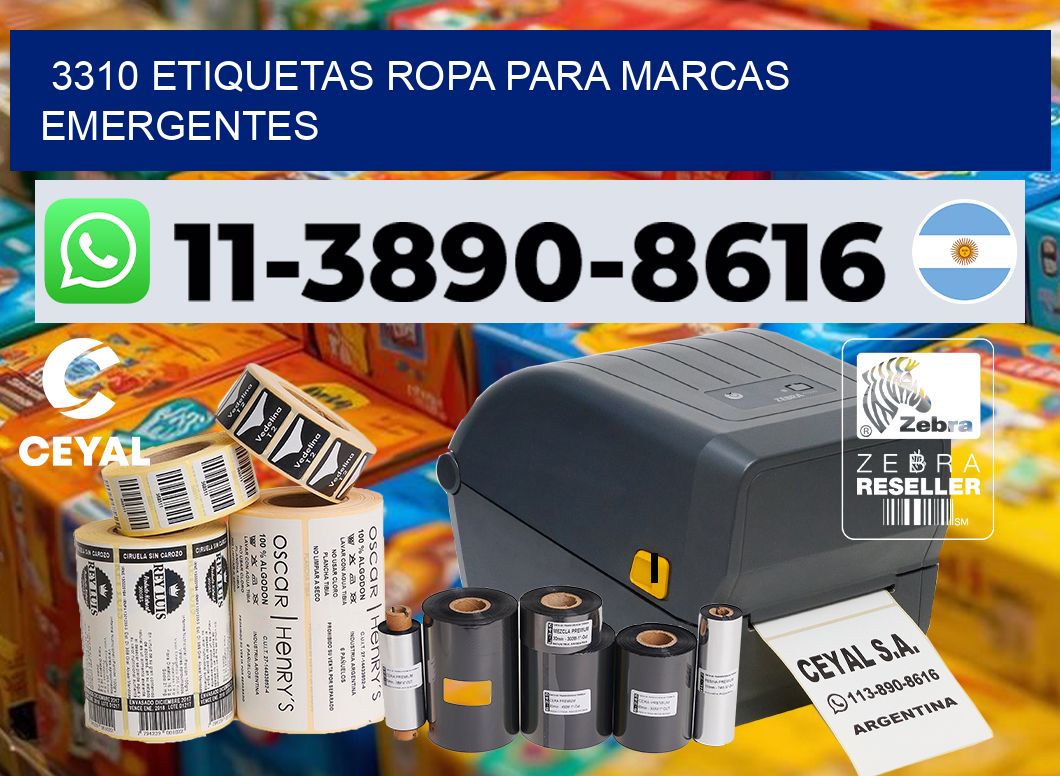 3310 Etiquetas ropa para marcas emergentes