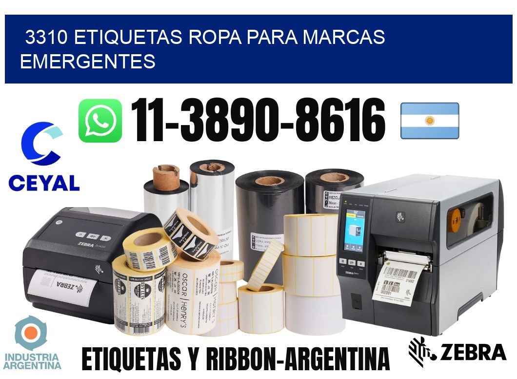 3310 Etiquetas ropa para marcas emergentes